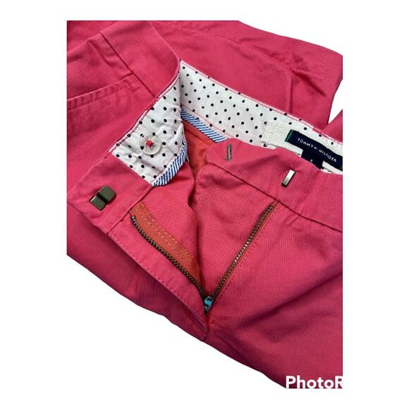 TOMMY HILFIGER Magenta/Fuscia 9" Chino Shorts Ladies Size 8 - Picture 3 of 6
